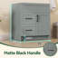 Armoire de salle de bain autoportante 30 po x l 21,5 po x H 33,44 po gris céleste sans plateau-1202386509