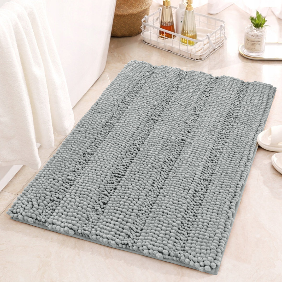 Chenault Soft Absorbent Microfiber Non-Slip Backing Rectangle Bath Rug