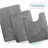 Aighan 3 Piece Ultra Soft and Absorbent Memory Foam Bath Rug Set with Non-Slip Backing-2090635198