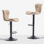 Ensemble de 2 tabourets de bar pivotants à hauteur réglable - pivotant à 360 ° avec repose-pieds, confort rembourré pour îlot de cuisine et comptoir-1364168503