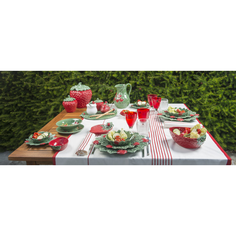 Strawberry Earthenware Serving Bowl