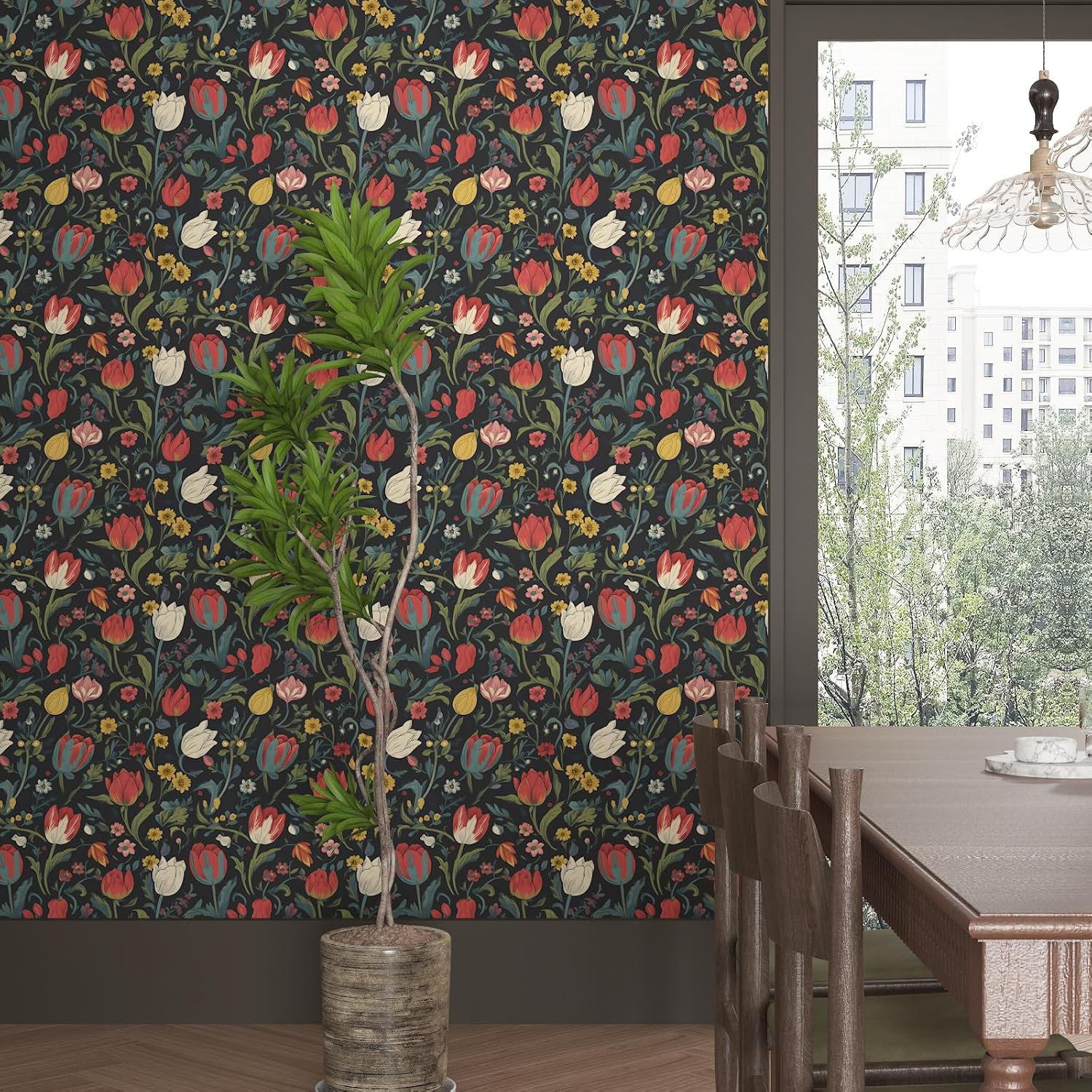 Lark Manor™ Floral Peel And Stick Wallpaper Vintage Flower Contact ...