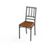 Table de salle à manger avec 4 chaises, style industriel pour la cuisine, finition noyer, 43,3 l x 23,6 l 30,1 h, facile à assembler