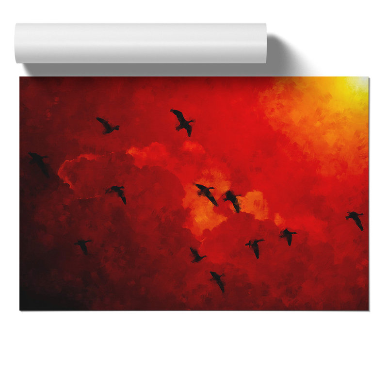 Migratory Geese - No Frame Print, 30cm H x 42cm W x 0.1cm D