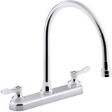 1.8 gpm Triton Bowe 1.5 gpm Kitchen Sink Faucet with 9-516 In. Gooseneck Spout, Aerated Flow and Lever Handles