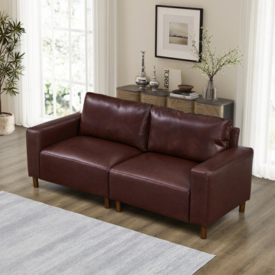 78.5" Big Loveseat For Living Room,Apartment,Upholstered Breathable Faux Leather Pu Couch,Loveseat