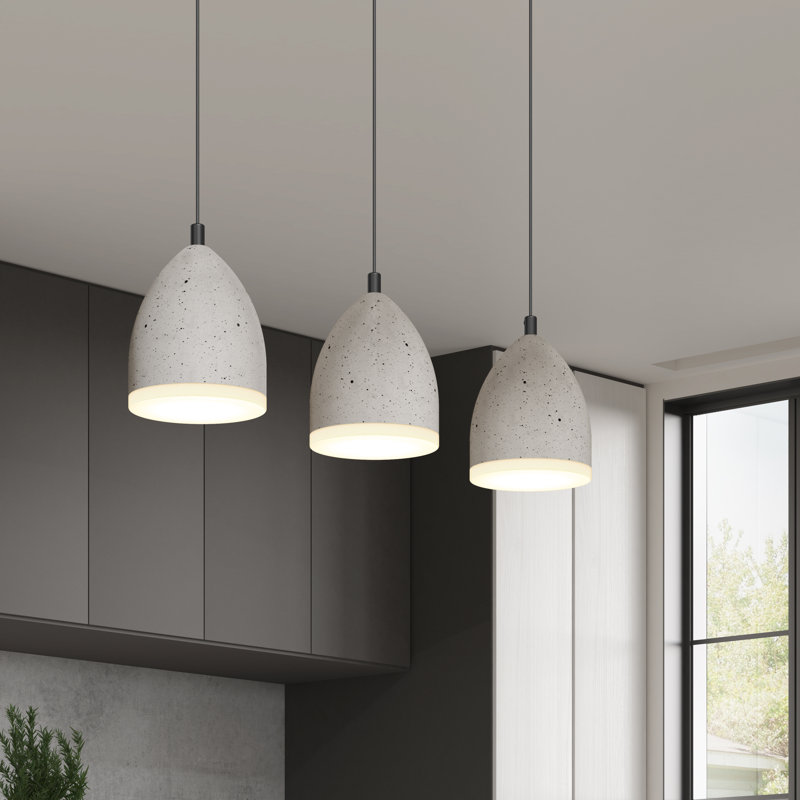 Luminaire suspendu moderne en béton à 3 lumières Bergen