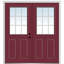 Portes d'entrée intérieures pré-montées en fibre de verre apprêtée avec grilles internes-45711197-45711209-45711203