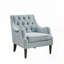Chaise rembourrée en polyester avec pieds en bois-1628056595