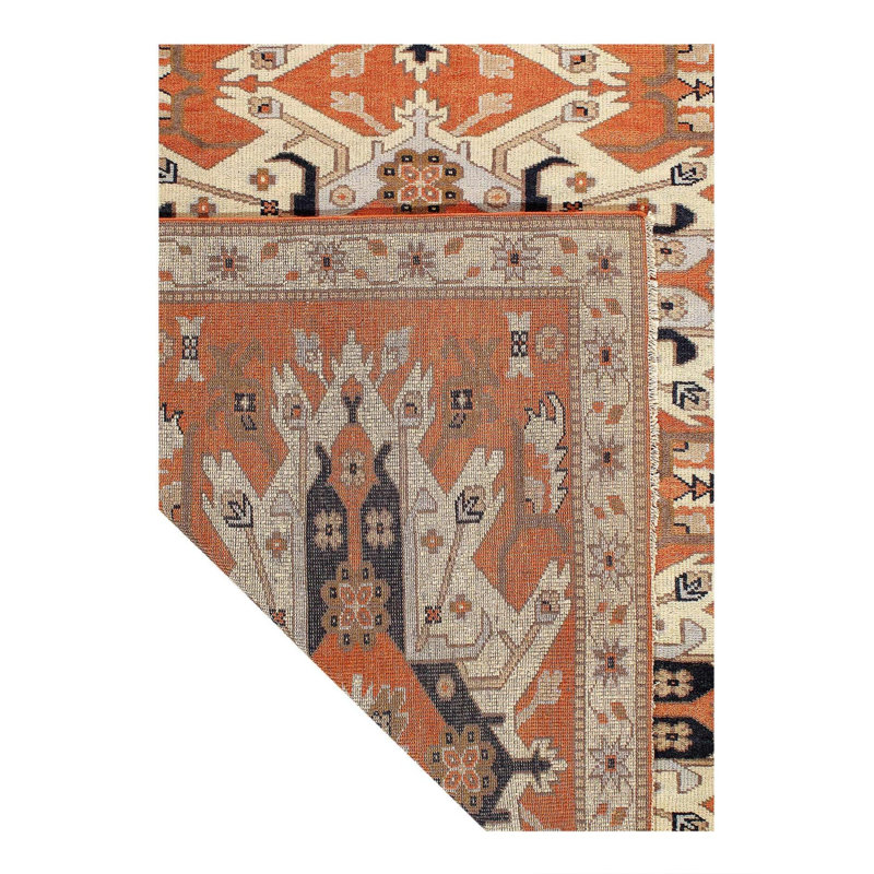 Oriental Area Rug in Rust