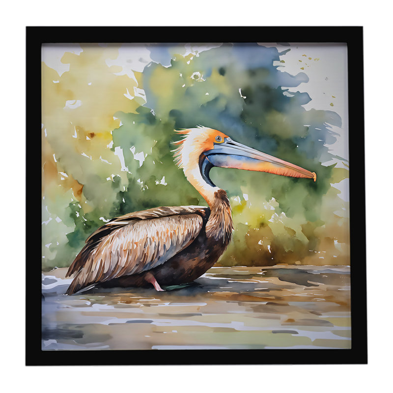 Pelican Framed Metal Print
