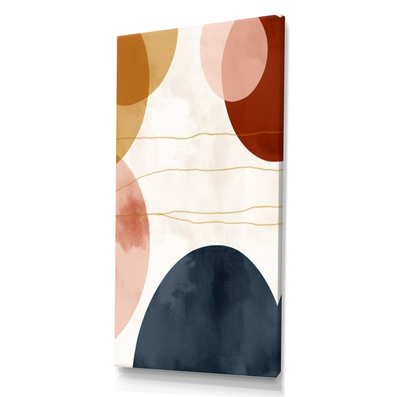 Beige Minimal Boho Pattern 6, Wrapped Canvas, 60" H x 28" W x 1.5" D
