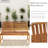 Rosettia Solid Wood Acacia Outdoor Bench