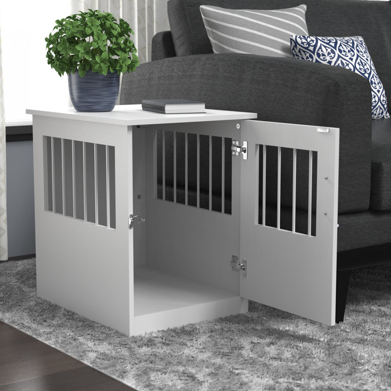 ClosetMaid End Table and Pet Crate, 24" H x 18" W x 23" D, White