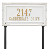 Gardengate Personalized Grande 2-Line Lawn Address Sign