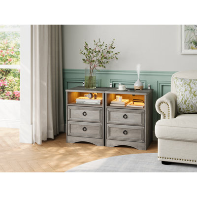 Aftinia 2-Drawer Nightstand