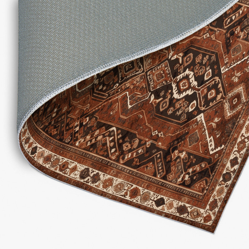 Tapis turc intérieur et extérieur brun, Rectangle 4pi x 6 pi