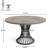 47" Farmhouse Round Dining Table For 4-6