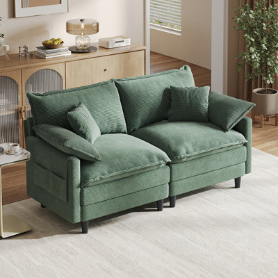 Canapé modulaire 73 po Corduroy