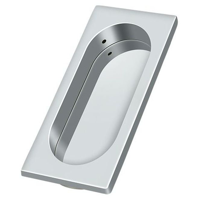 Deltana FP4134U26 Flush Pull, Large, 3-7/8" x 1-5/8" x 3/8" in Polished Chrome, Polished Chrome