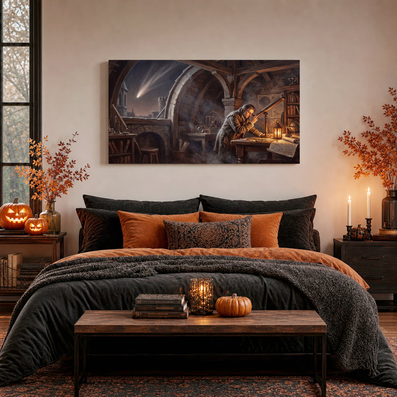 Art mural sur toile, astronome, 46“W x 24”H