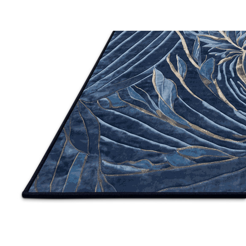 Tapis gris soyeux et moelleux, Rectangle de 5 pi x 8 pi