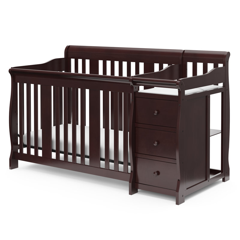 Portofino 5-in-1 Convertible Crib and Changer, Espresso