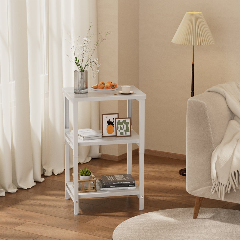 End Table, White, White