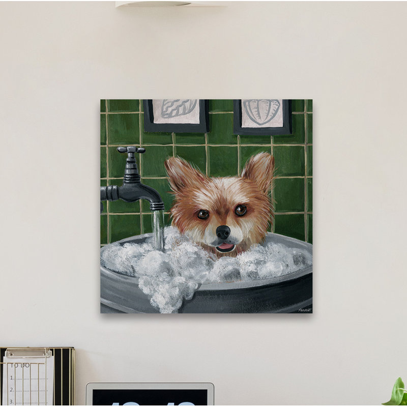 Enjoy The Bubbles - Wrapped Canvas Painting, 66cm H x 66cm W x 2cm D