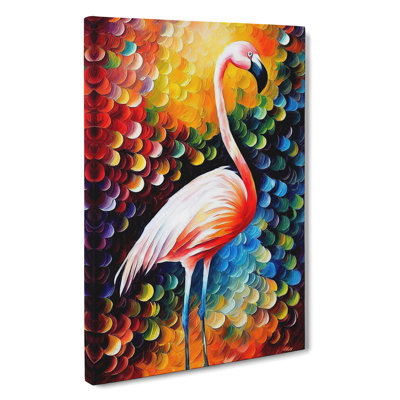 Flamingo Portrait No.5 - Wrapped Canvas