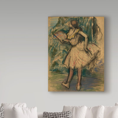«Dancer with a Fan» par Edgar Degas, reproduction de peinture à l'huile sur toile tendue