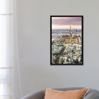 " Paris And Eiffel Tower At Sunset, France I " by Matteo Colombo