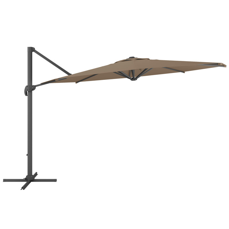 Parasol porte-à-faux octogonal de 11,3 pi Gribble, Brun sableux
