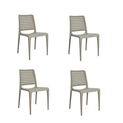Chaise d'appoint de patio empilable Aquil