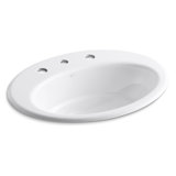 Thoreau Metal Oval Drop-In Bathroom Sink with Overflow