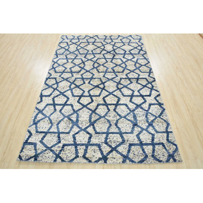 Furnice One-of-a-Kind 5'8" X 8' New Age Silk Area Rug in