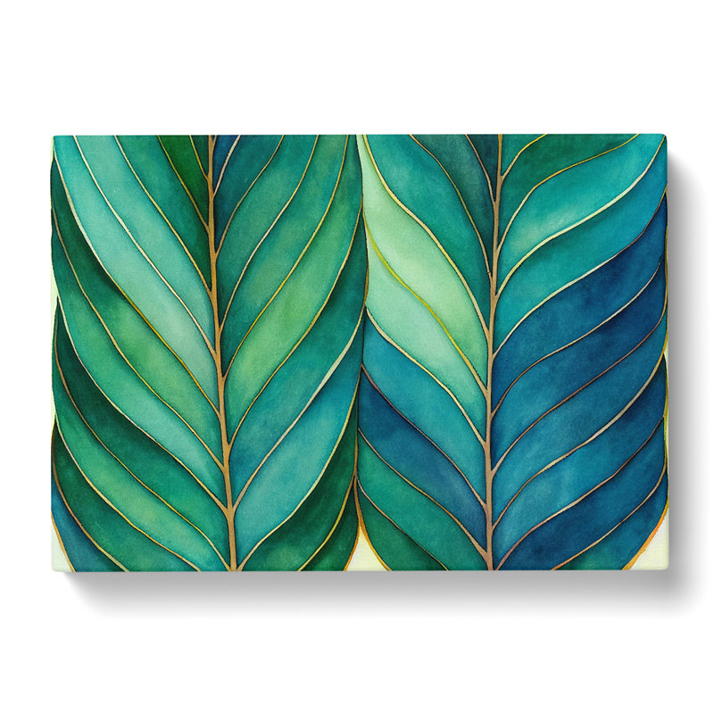 Explosive Leaf - Wrapped Canvas, 35cm H x 50cm W x 3cm D