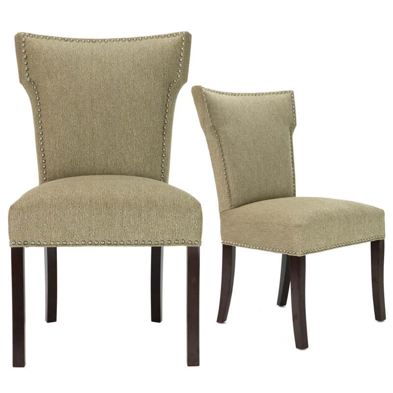 17'' H Upholstered Side Chair, Gold