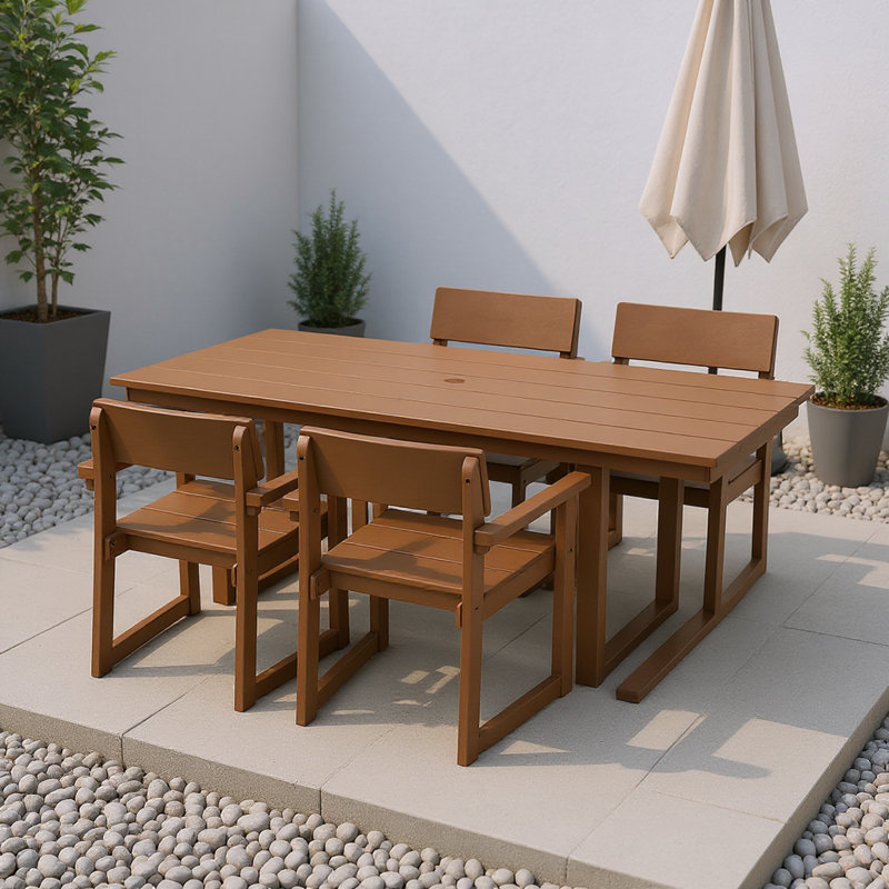 Mobilier de jardin moderne en acier inoxydable résistant aux intempéries pour la cour et la piscine