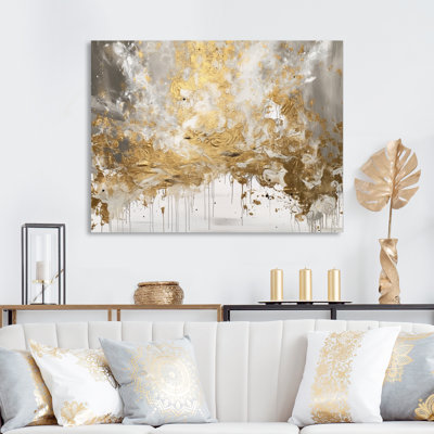 Loughlin Golden Abstract - Print on Canvas