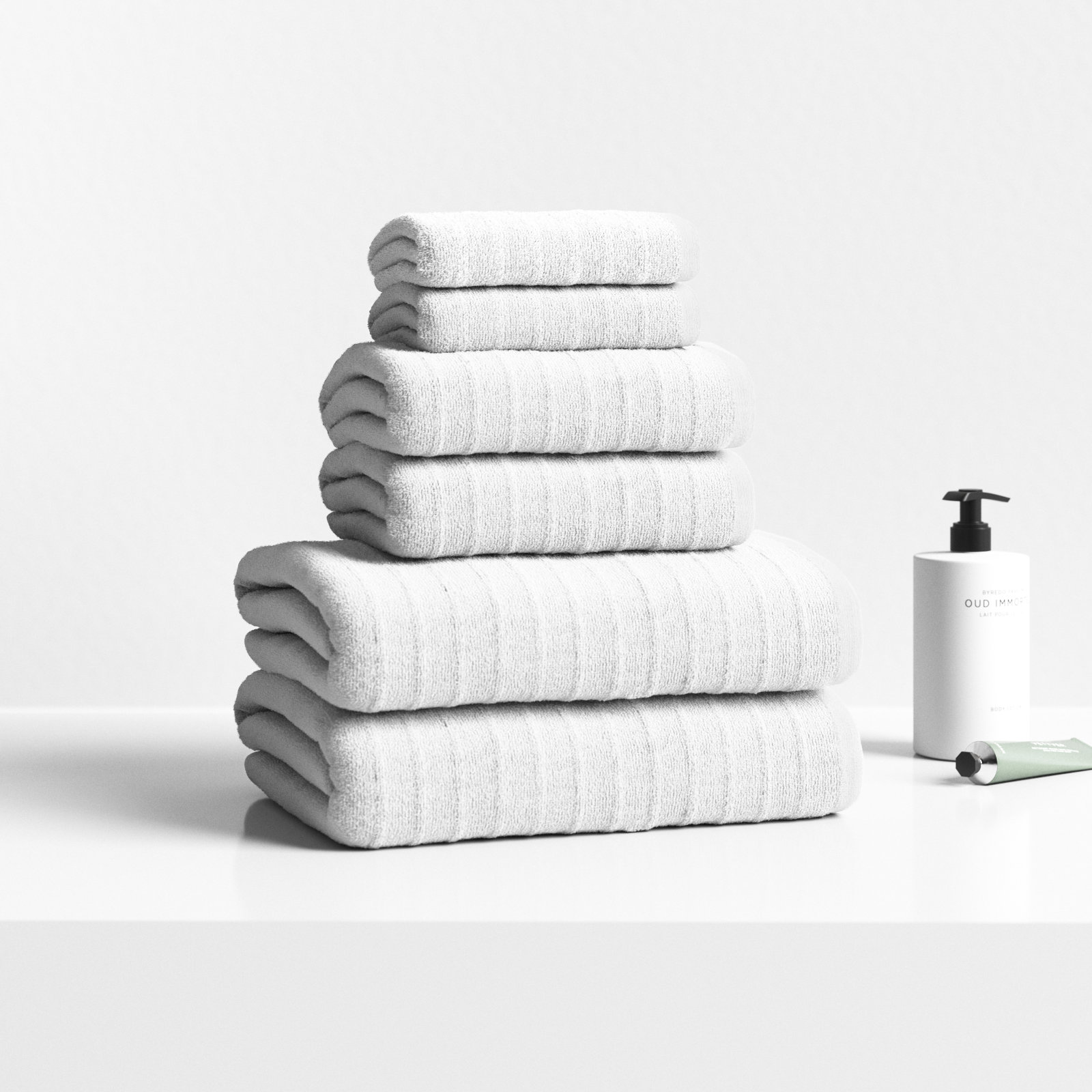 Iva 6-Piece Cotton Towel Set, White
