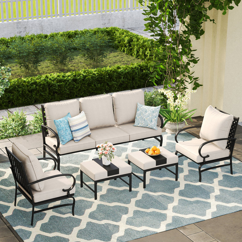 5 Piece Outdoor Conversation Furniture Set