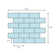 Pacif 0.39" x 0.79"  Seashell Chevron Mosaic Wall Tile