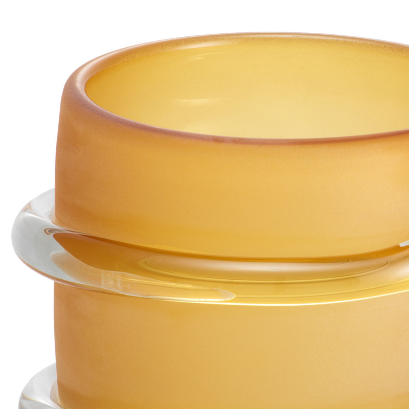 Vase Eliano Frosted Amber, Overall height- 11.22"