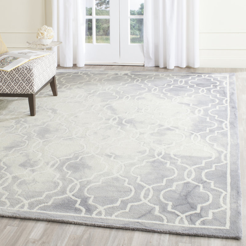 Ruthe Hand Tufted Wool Geometric Rug, Rectangle 6' x 9'