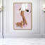 "Champagne and Pet" par Oliver Gal - cadre flottant, impression sur toile