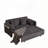 Corduroy Fabric Adjustable Sleeper with Pullout Bed 4 Pillows and Side Pockets-1057569156