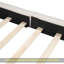 Grand lit plateforme tapissier avec tissu en velours, lit au sol avec cadre uni, beige-185879303