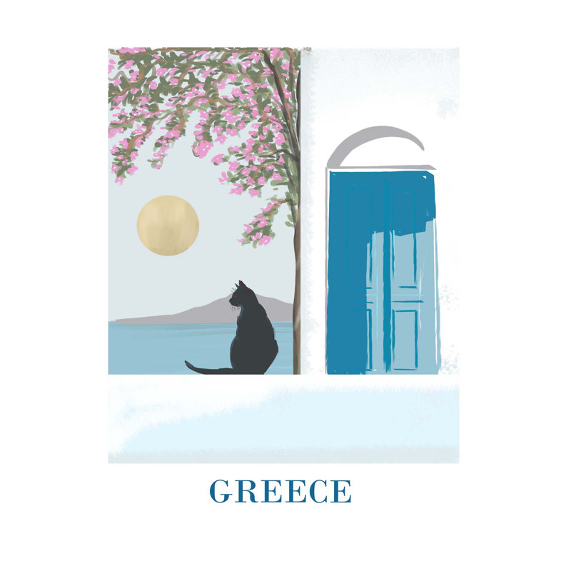 Greece Travel Poster - Unframed, Small