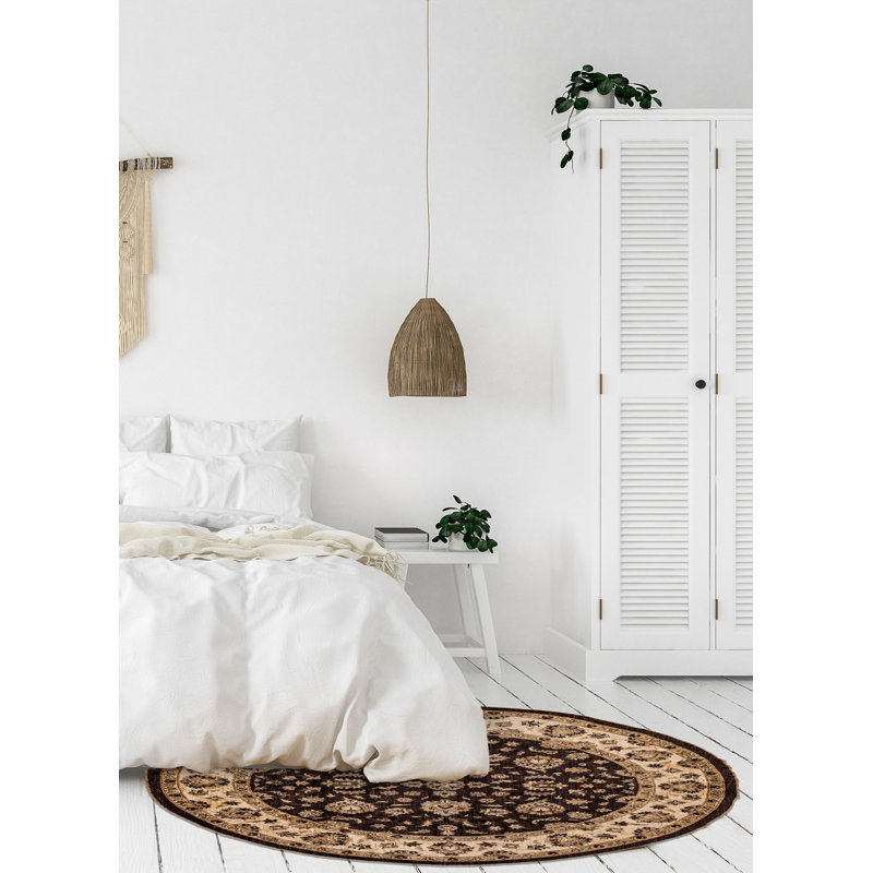 Tapis brun foncé Peshawar Oushak 9 pi 1 po x 9 pi 3 po